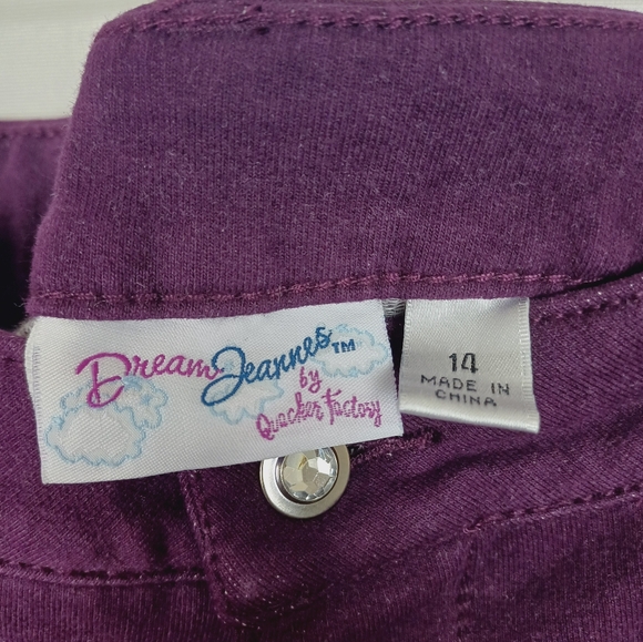 NWT Quacker Factory Jeans Bootcut Dream Jeannes Burgundy Sz 14 A210151 - Picture 4 of 7